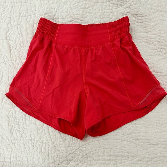 lululemon athletica Vibrant Red Athletic Shorts - Picture 1 of 6
